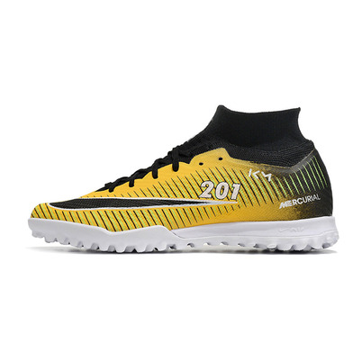 Chuteira Society Nike Air Zoom Mercurial Superfly 9 TF Elite Amarela e Preta 