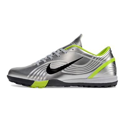Chuteira Society Nike Air Zoom Mercurial Vapor 1 Elite TF Prata e Verde 