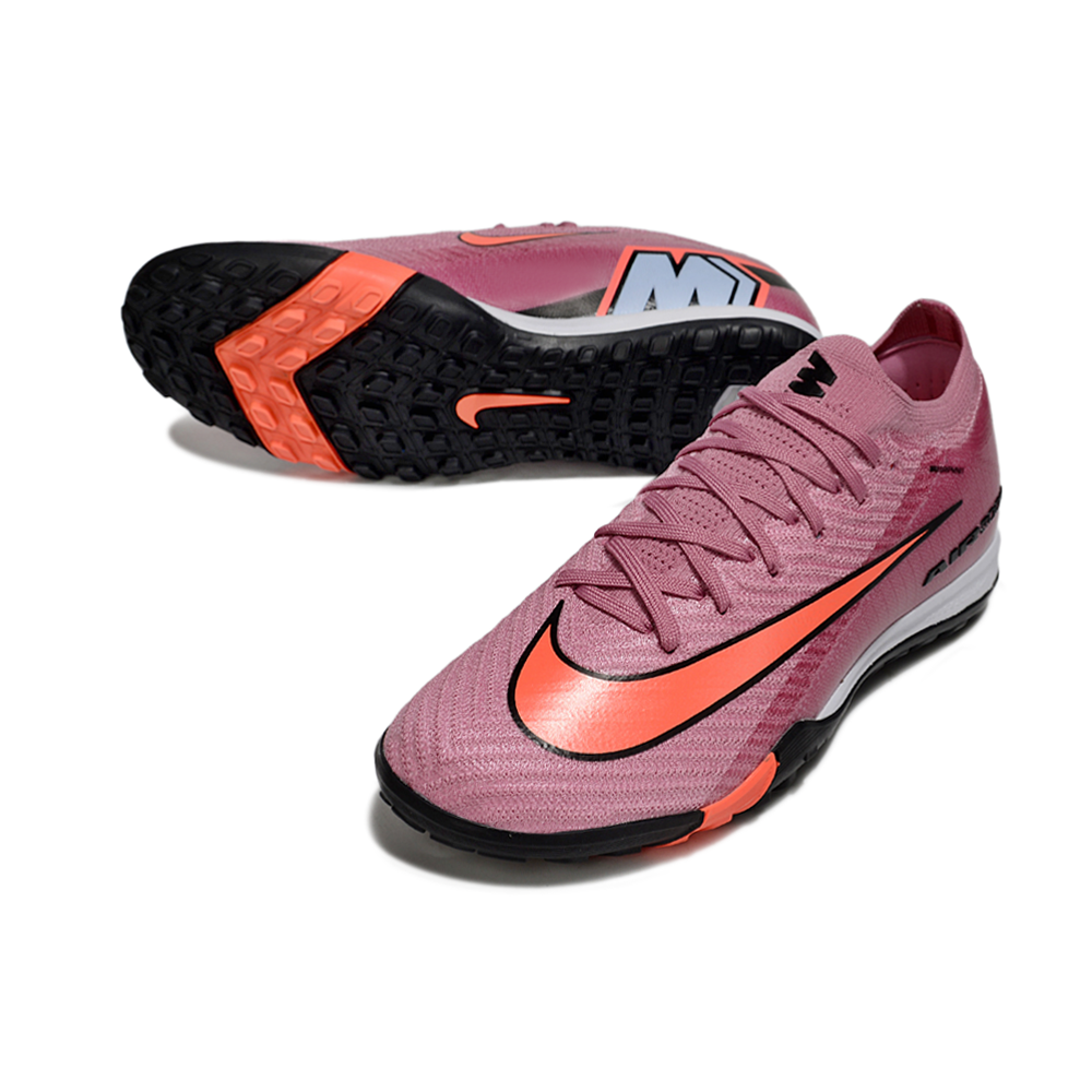 Chuteira Society Nike Air Zoom Mercurial Vapor 10 Elite TF Rosê e Laranja