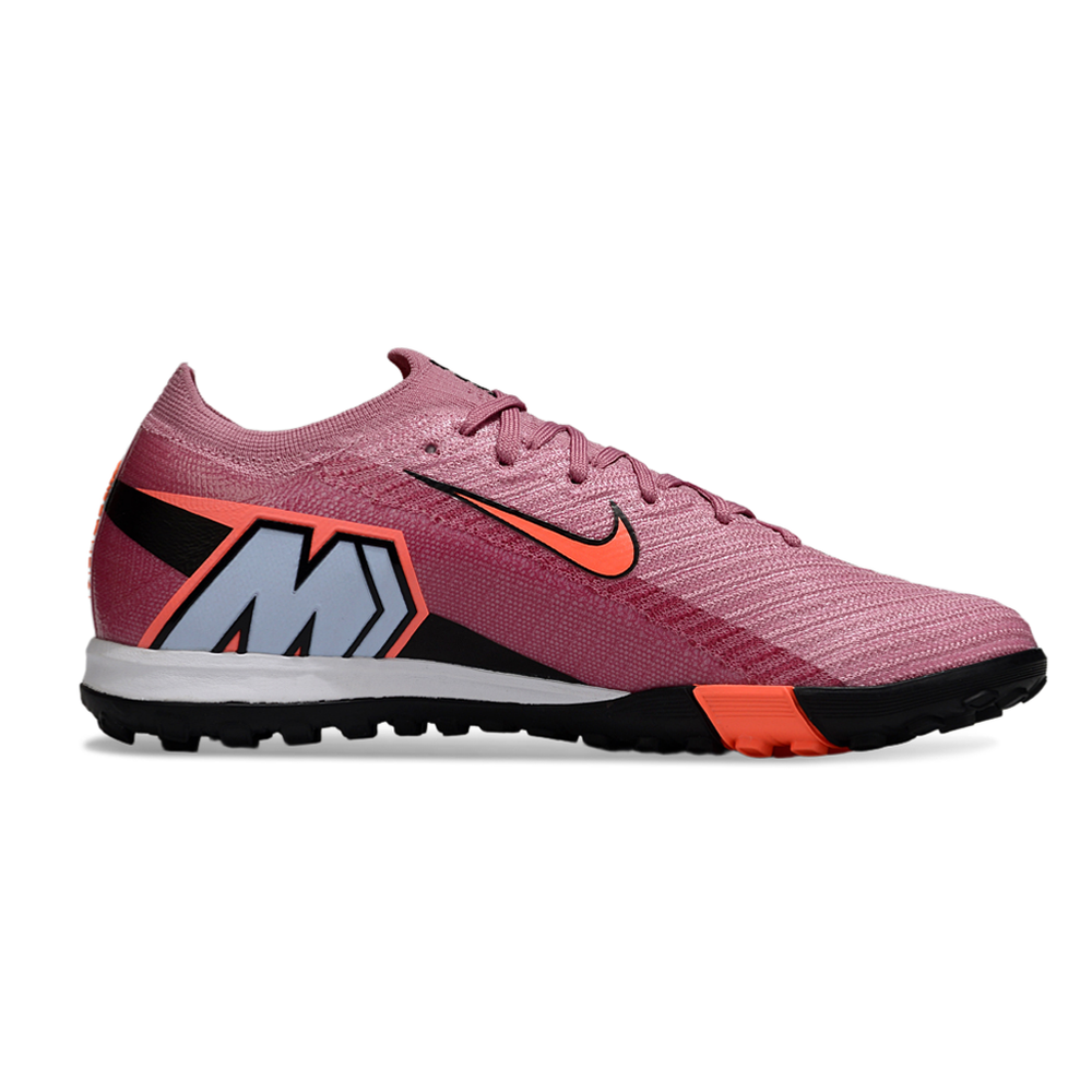 Chuteira Society Nike Air Zoom Mercurial Vapor 10 Elite TF Rosê e Laranja