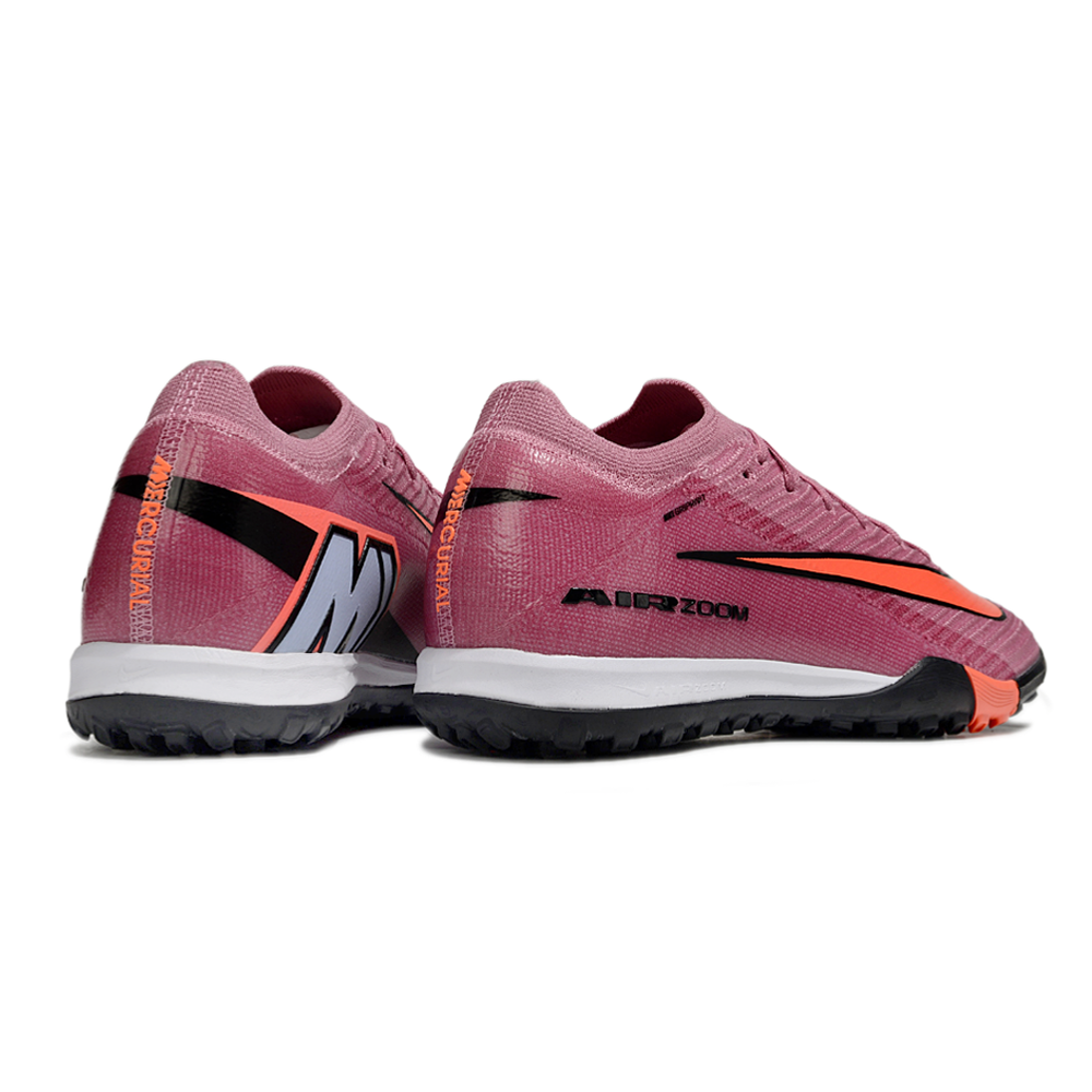Chuteira Society Nike Air Zoom Mercurial Vapor 10 Elite TF Rosê e Laranja