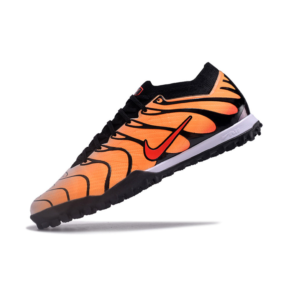 Chuteira Society Nike Air Zoom Mercurial Vapor 15 Elite FG Laranja e Preta 