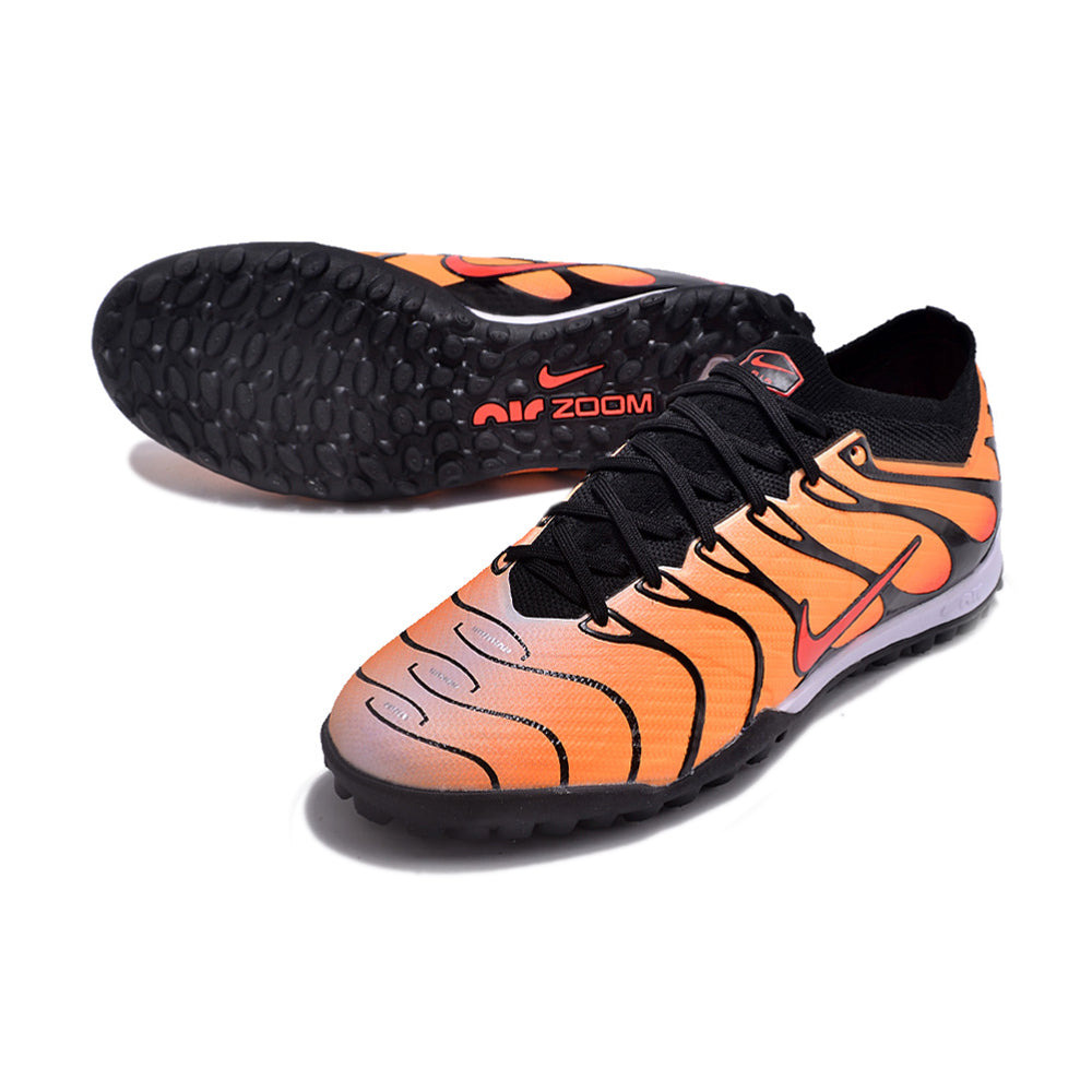 Chuteira Society Nike Air Zoom Mercurial Vapor 15 Elite FG Laranja e Preta 