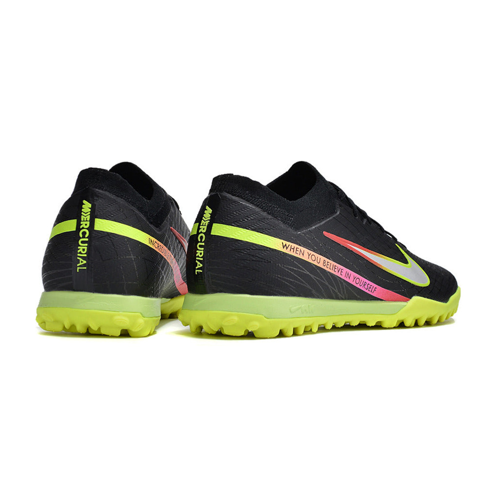 Chuteira Society Nike Air Zoom Mercurial Vapor 15 Elite FG Preta e Colorida