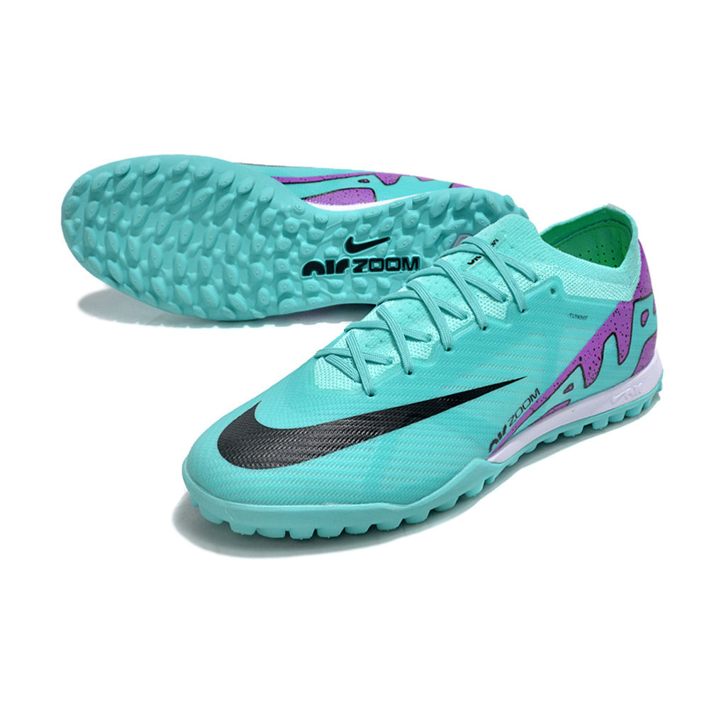 Chuteira Society Nike Air Zoom Mercurial Vapor 15 Elite TF Azul e Roxo 