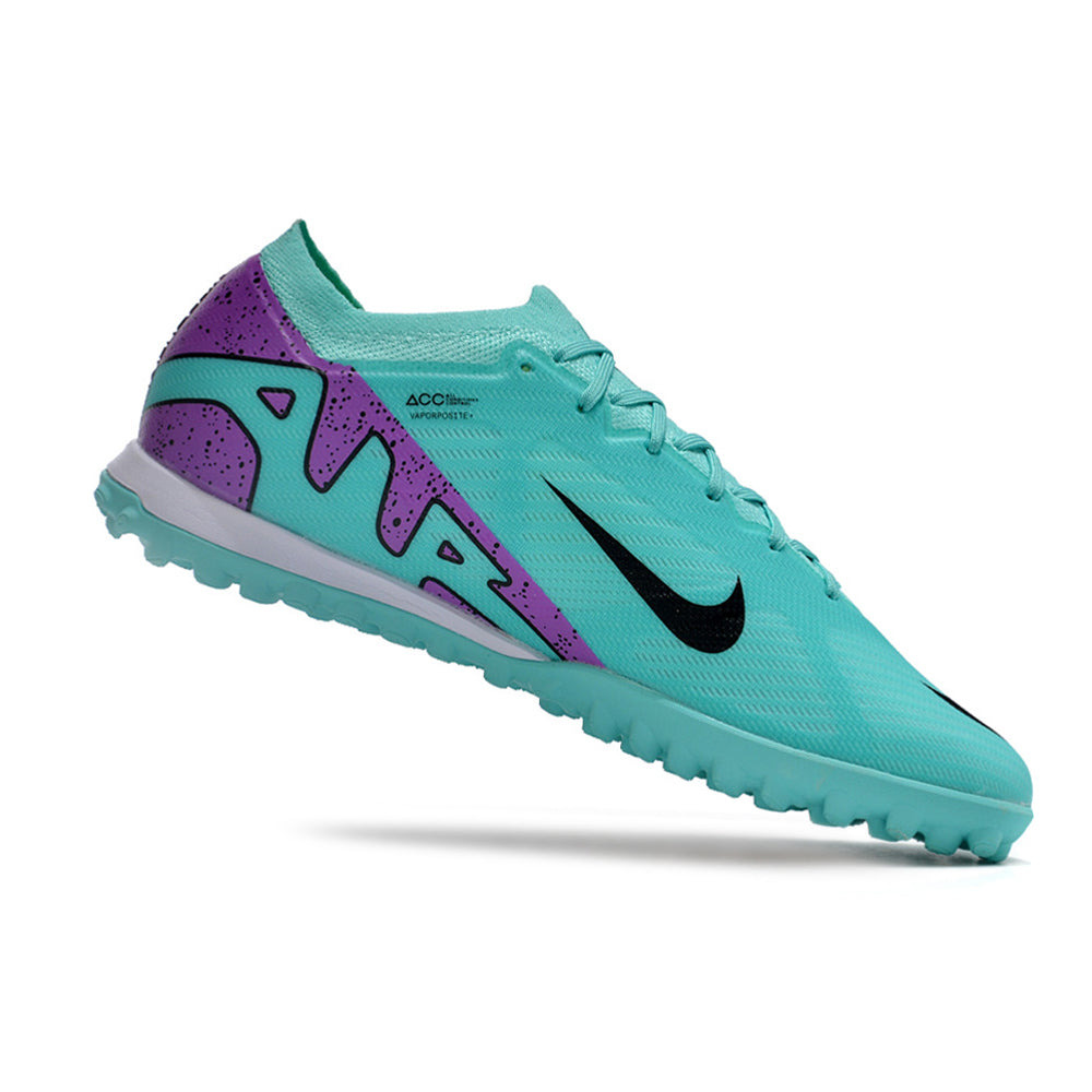 Chuteira Society Nike Air Zoom Mercurial Vapor 15 Elite TF Azul e Roxo 