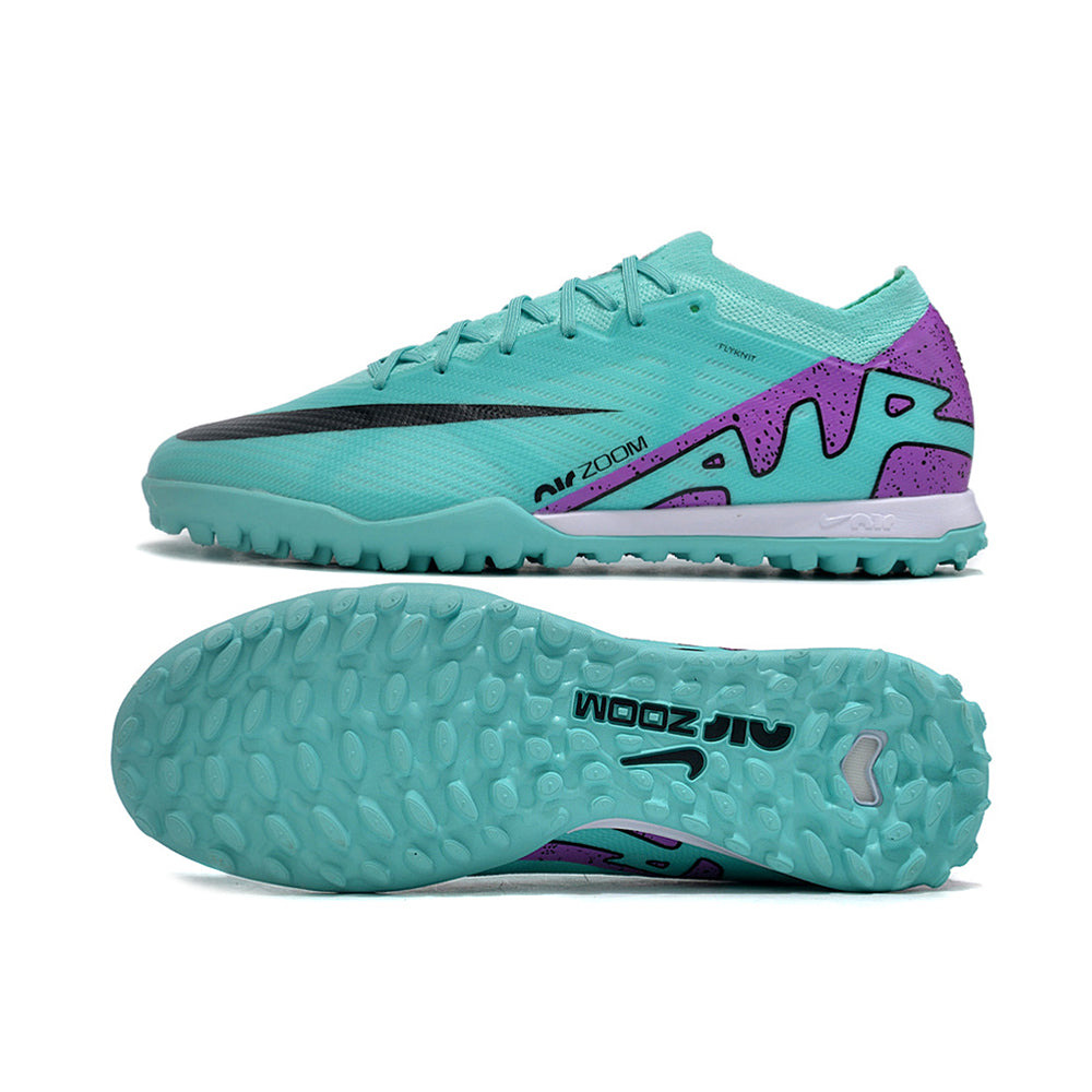 Chuteira Society Nike Air Zoom Mercurial Vapor 15 Elite TF Azul e Roxo 