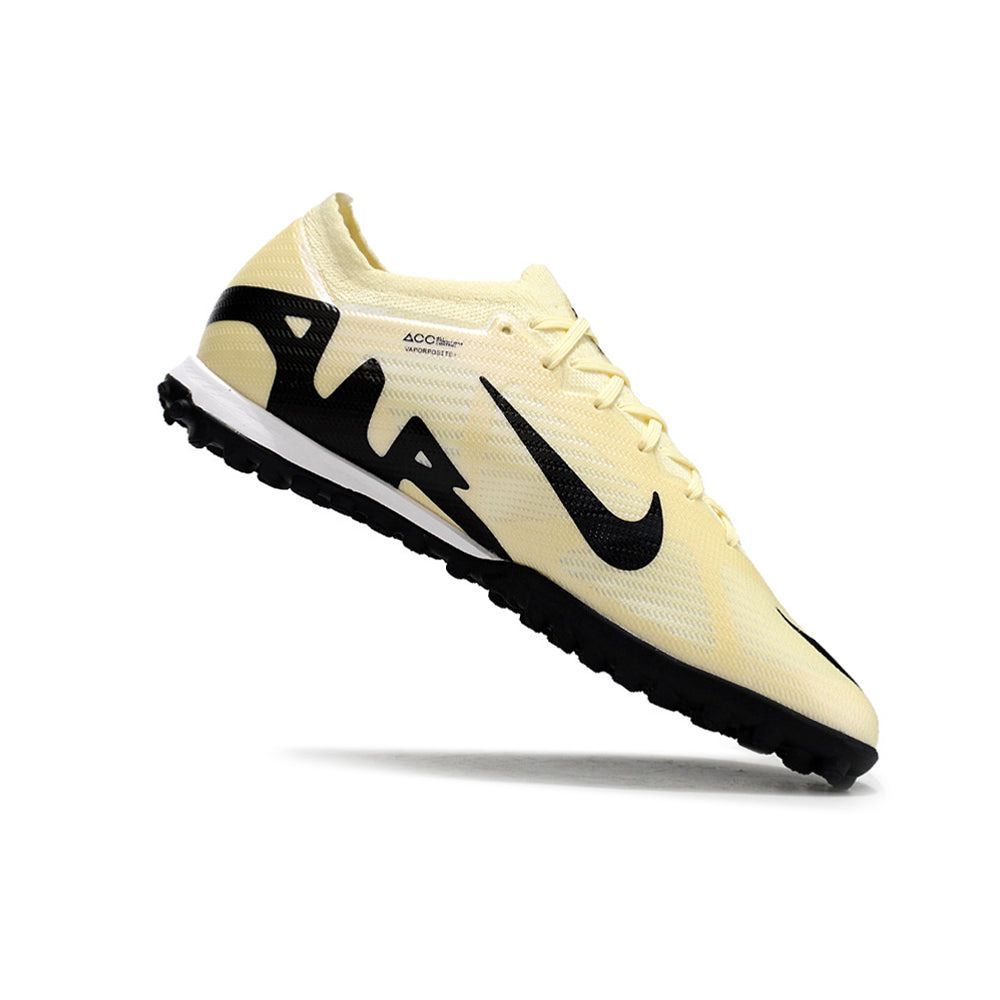 Chuteira Society Nike Air Zoom Mercurial Vapor 15 Elite TF Bege e Preta 