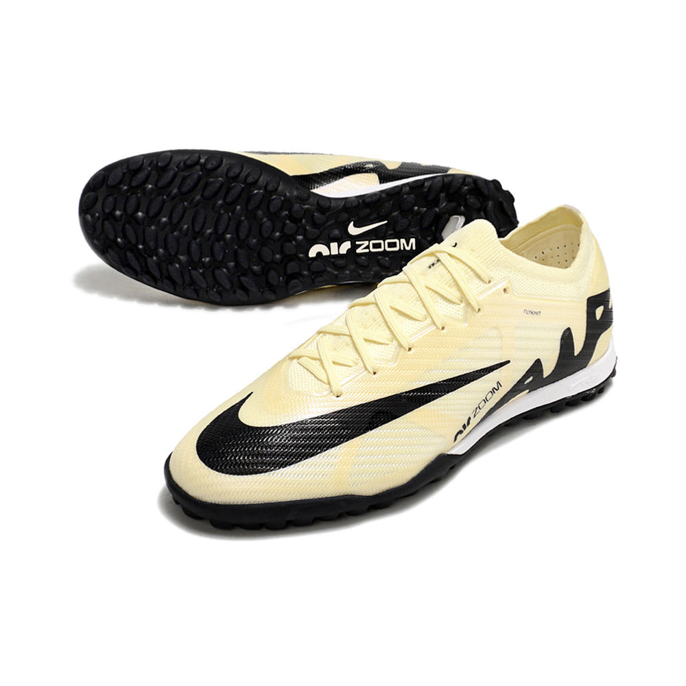 Chuteira Society Nike Air Zoom Mercurial Vapor 15 Elite TF Bege e Preta 