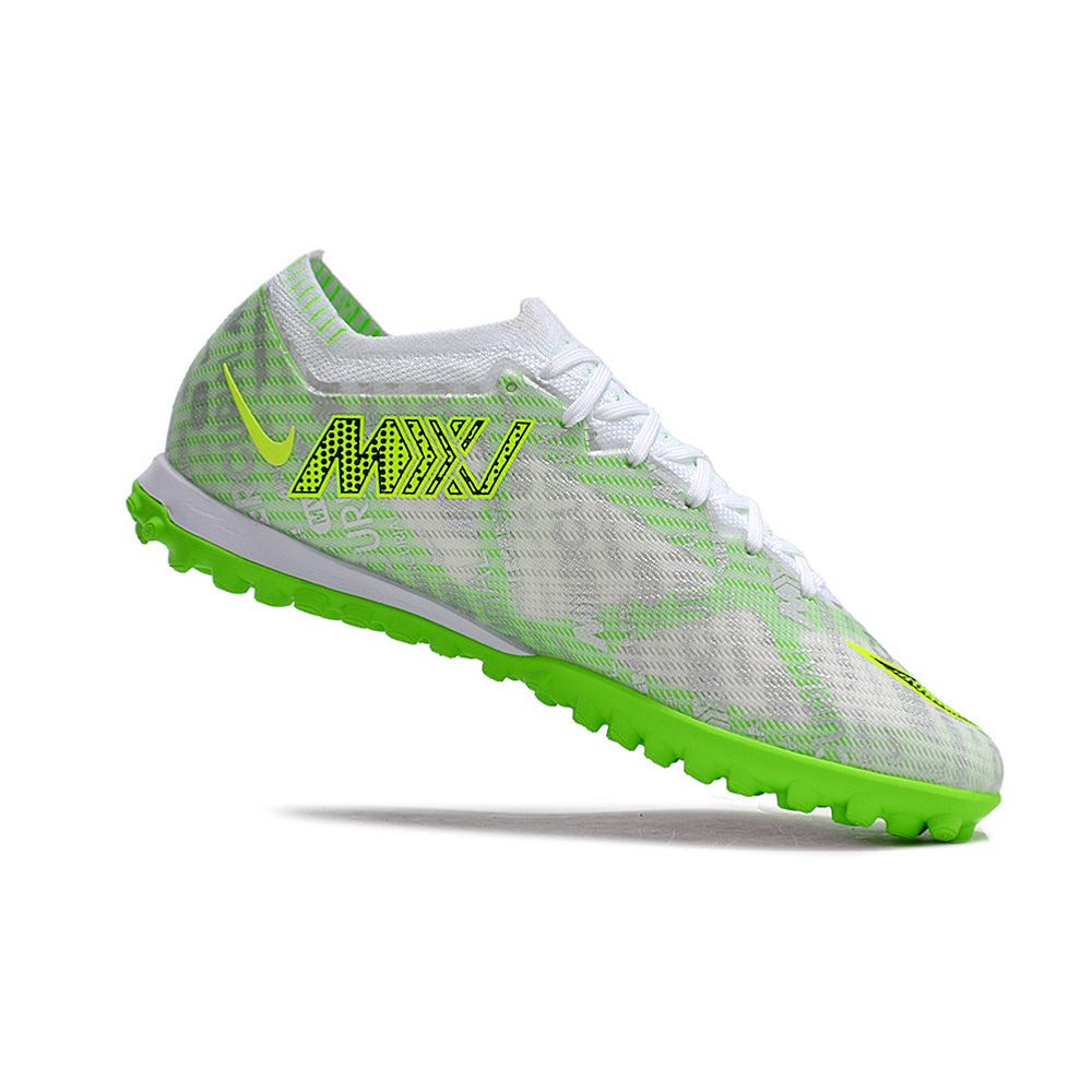 Chuteira Society Nike Air Zoom Mercurial Vapor 15 Elite TF Branca e Verde