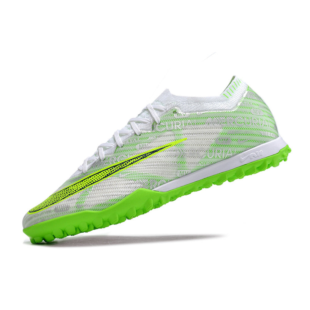 Chuteira Society Nike Air Zoom Mercurial Vapor 15 Elite TF Branca e Verde