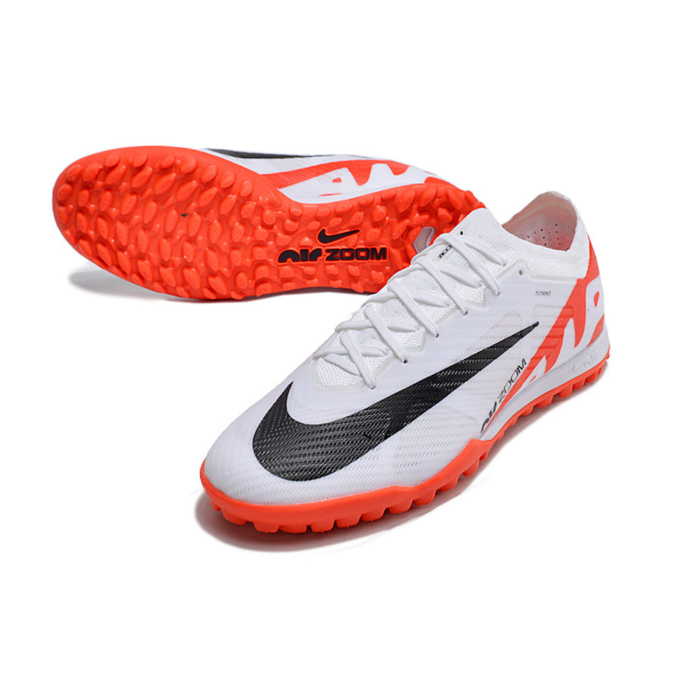 Chuteira Society Nike Air Zoom Mercurial Vapor 15 Elite TF Branca e Vermelho 