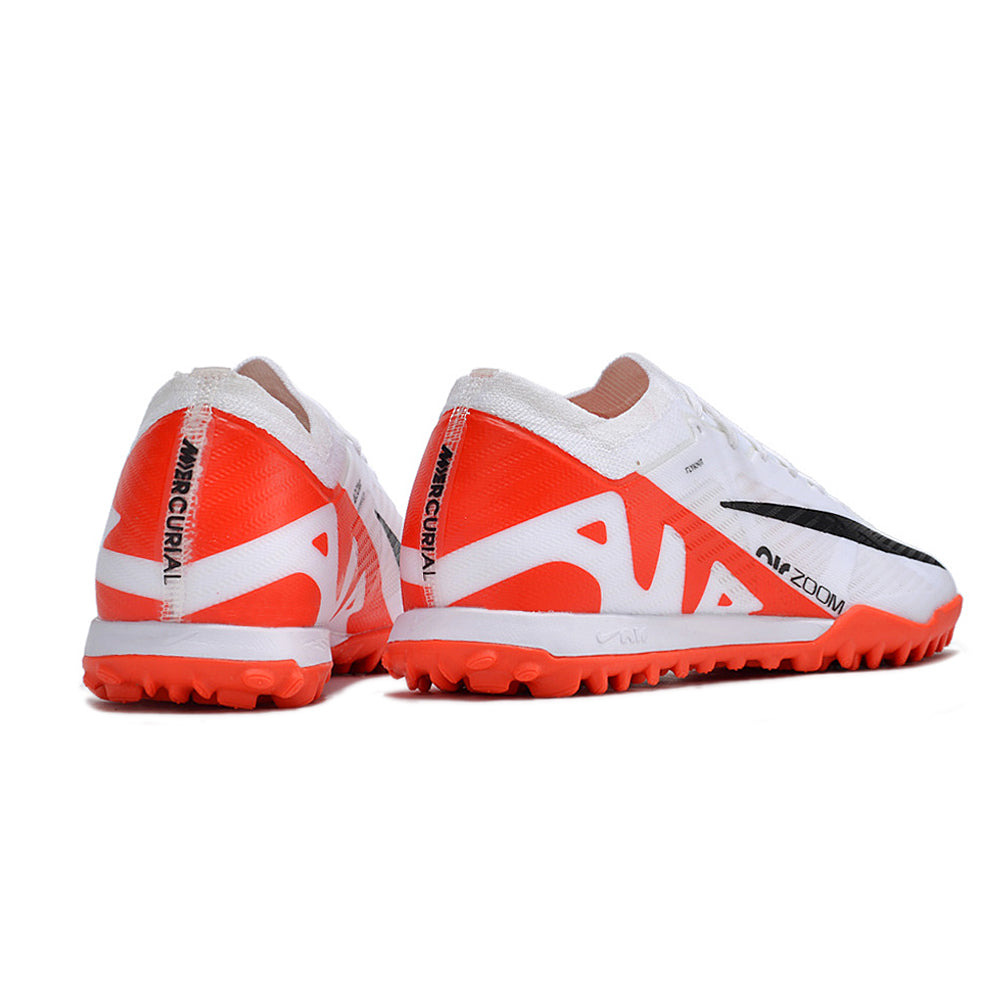Chuteira Society Nike Air Zoom Mercurial Vapor 15 Elite TF Branca e Vermelho 