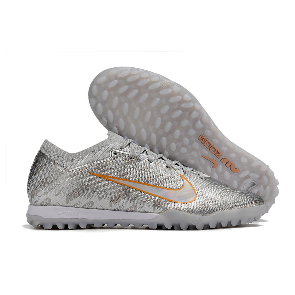 Chuteira Society Nike Air Zoom Mercurial Vapor 15 Elite TF Prata 