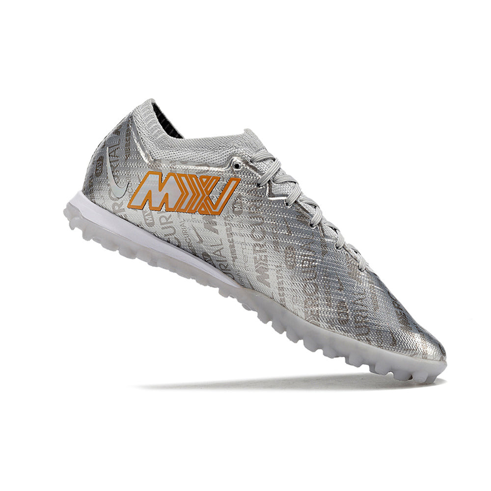Chuteira Society Nike Air Zoom Mercurial Vapor 15 Elite TF Prata 