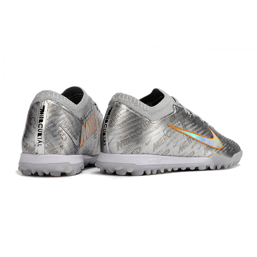 Chuteira Society Nike Air Zoom Mercurial Vapor 15 Elite TF Prata 