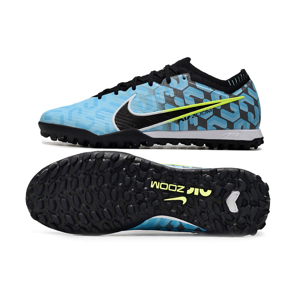Chuteira Society Nike Air Zoom Mercurial Vapor 15 Elite TF Preta e Azul