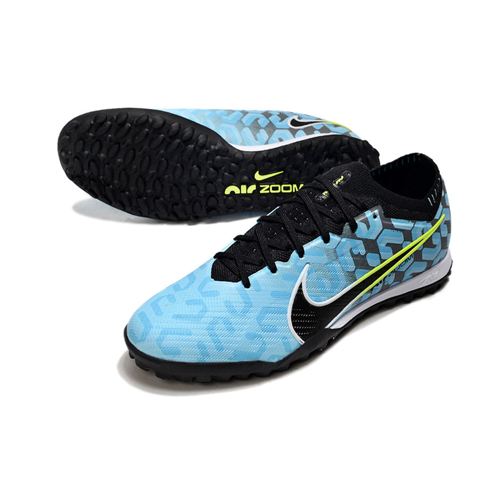 Chuteira Society Nike Air Zoom Mercurial Vapor 15 Elite TF Preta e Azul