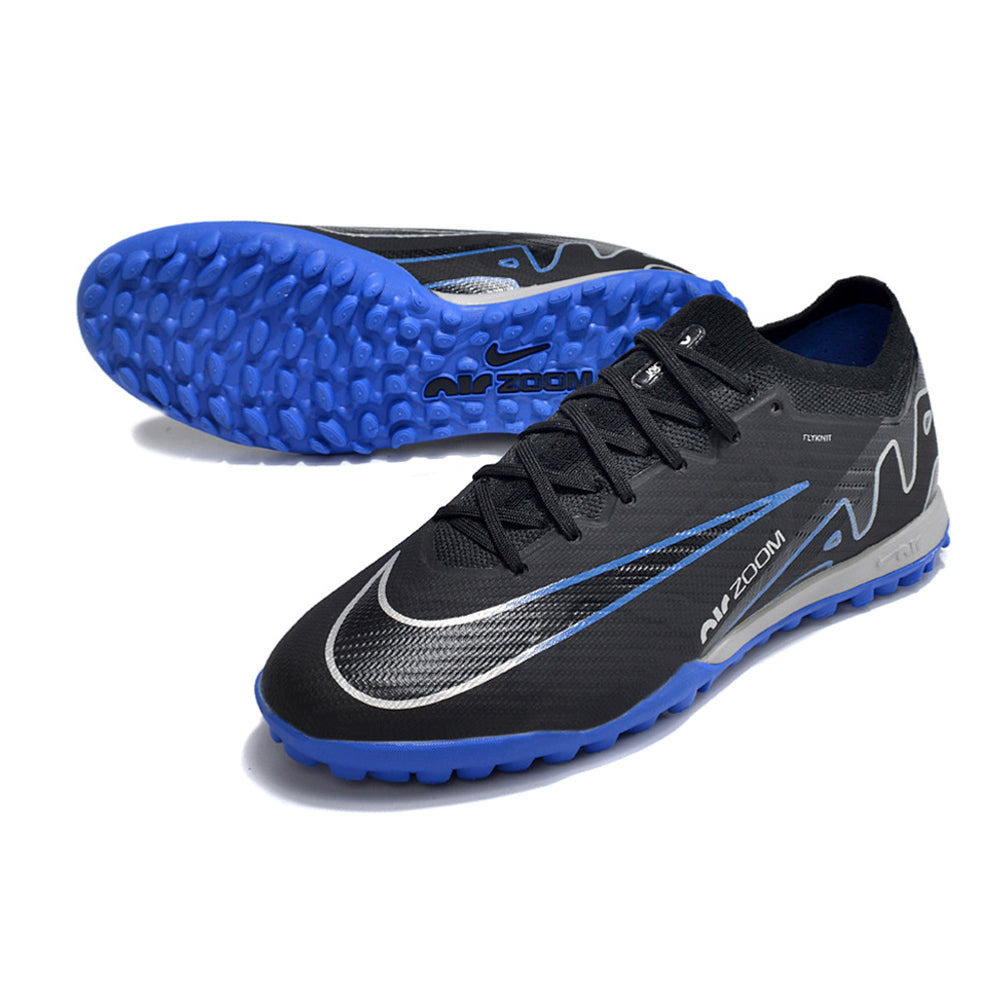 Chuteira Society Nike Air Zoom Mercurial Vapor 15 Elite TF Preta e Azul 