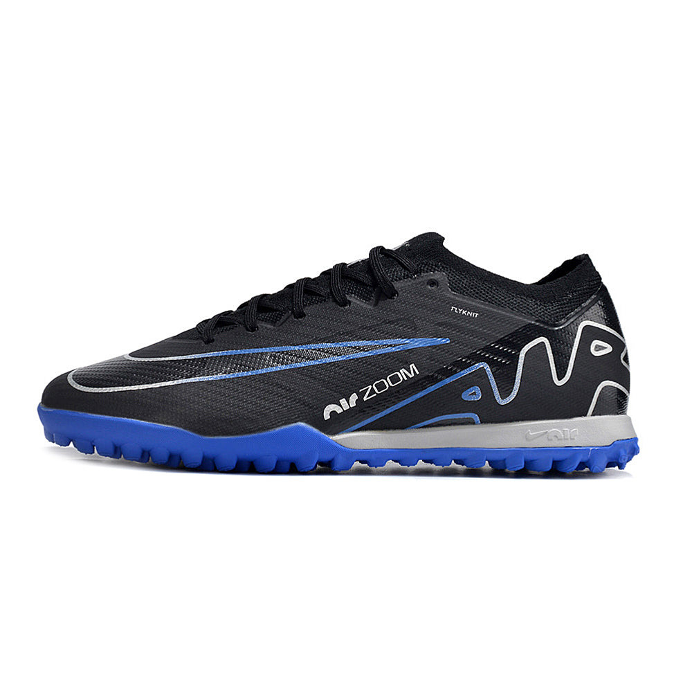 Chuteira Society Nike Air Zoom Mercurial Vapor 15 Elite TF Preta e Azul 