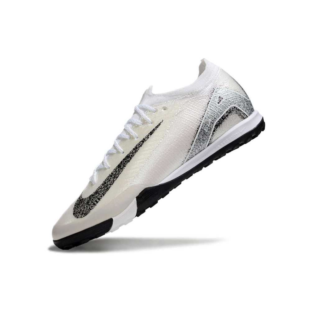 Chuteira Society Nike Air Zoom Mercurial Vapor 16 Elite TF Branca e Preta
