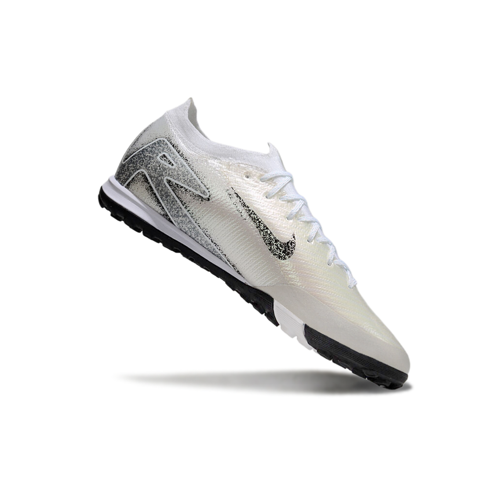 Chuteira Society Nike Air Zoom Mercurial Vapor 16 Elite TF Branca e Preta