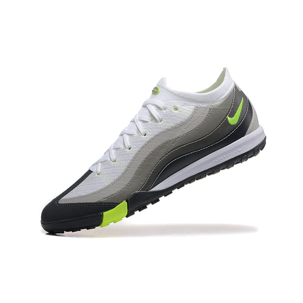 Chuteira Society Nike Air Zoom Mercurial Vapor 16 Elite TF Branca, Cinza e Verde