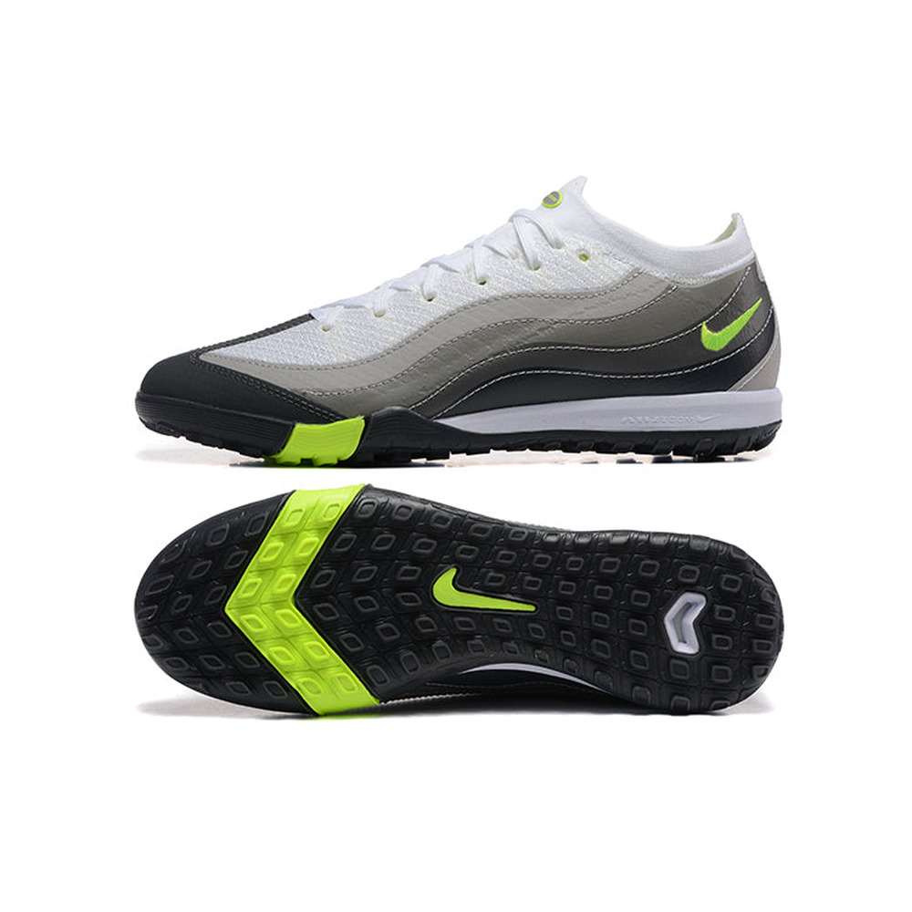 Chuteira Society Nike Air Zoom Mercurial Vapor 16 Elite TF Branca, Cinza e Verde