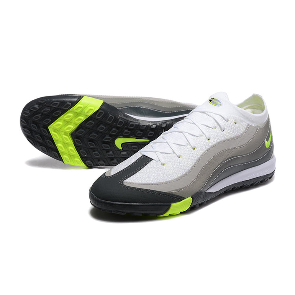 Chuteira Society Nike Air Zoom Mercurial Vapor 16 Elite TF Branca, Cinza e Verde
