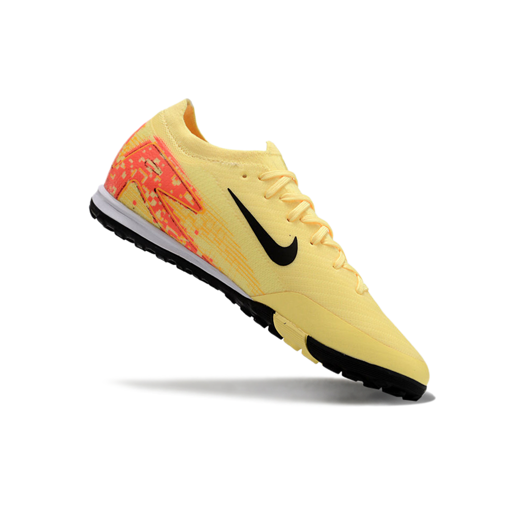 Chuteira Society Nike Air Zoom Mercurial Vapor 16 Elite TF Laranja e Preto 