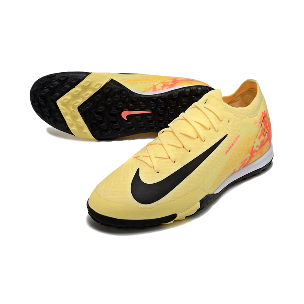Chuteira Society Nike Air Zoom Mercurial Vapor 16 Elite TF Laranja e Preto 