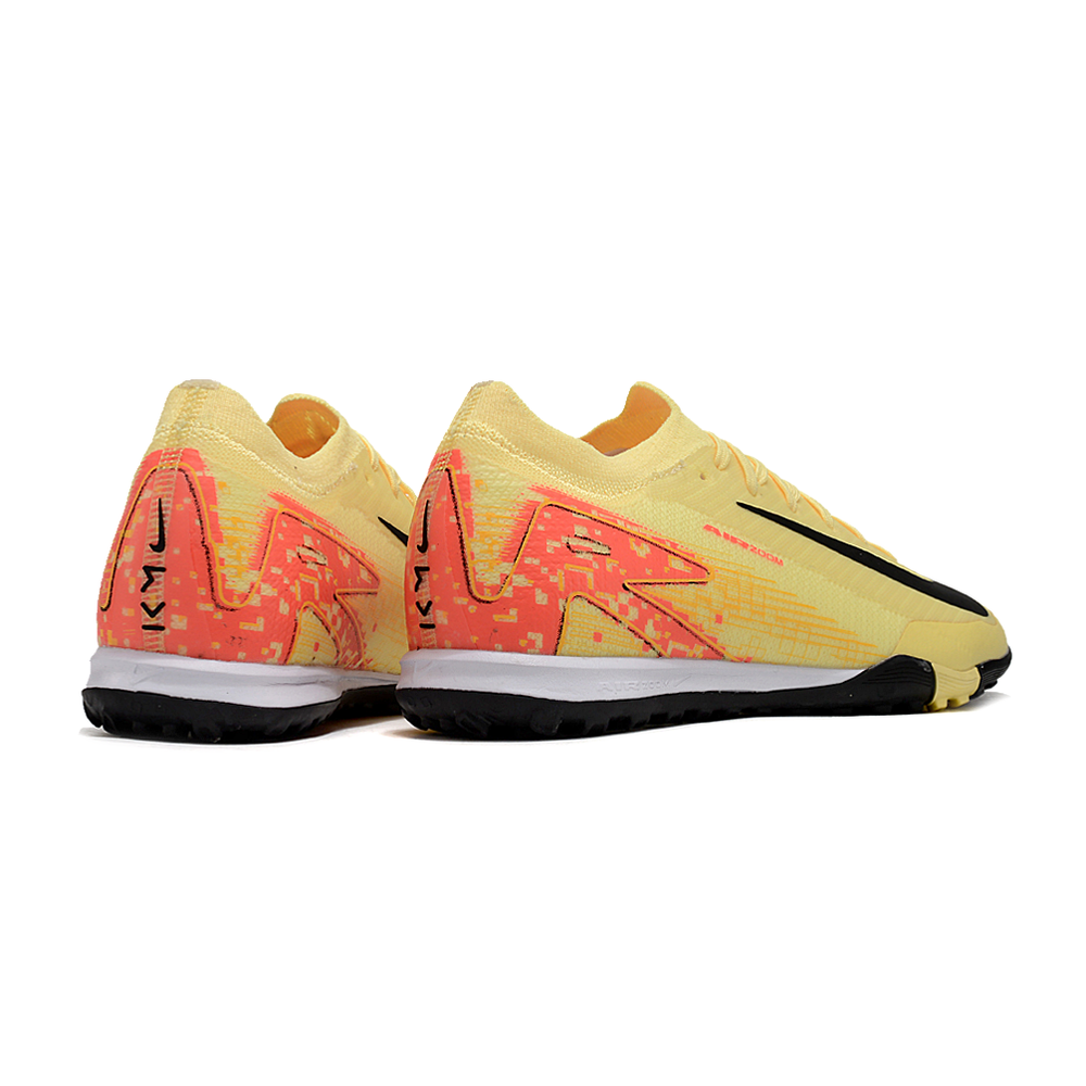 Chuteira Society Nike Air Zoom Mercurial Vapor 16 Elite TF Laranja e Preto 