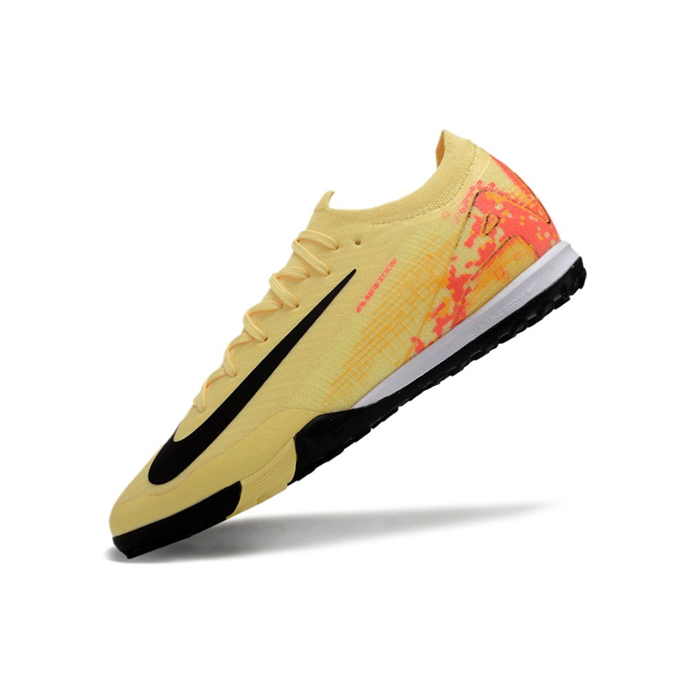 Chuteira Society Nike Air Zoom Mercurial Vapor 16 Elite TF Laranja e Preto 