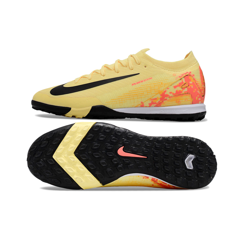Chuteira Society Nike Air Zoom Mercurial Vapor 16 Elite TF Laranja e Preto 