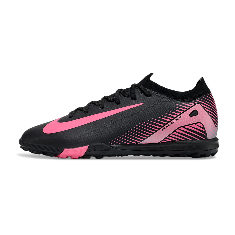 Chuteira Society Nike Air Zoom Mercurial Vapor 16 Elite TF Preta e Rosa