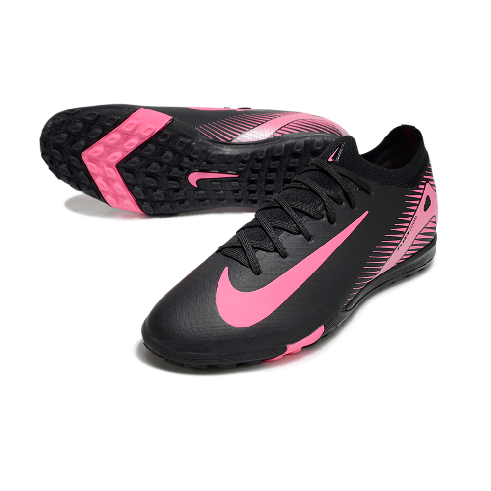 Chuteira Society Nike Air Zoom Mercurial Vapor 16 Elite TF Preta e Rosa