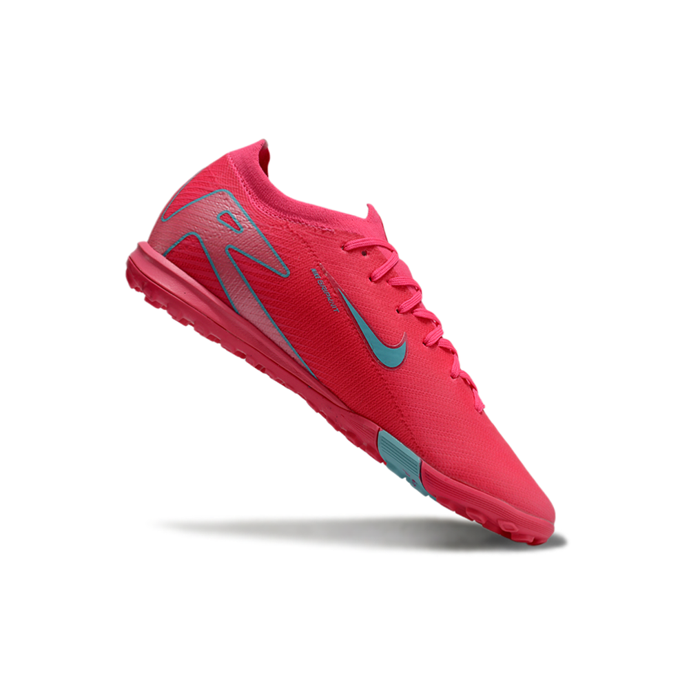 Chuteira Society Nike Air Zoom Mercurial Vapor 16 Elite TF Rosa e Azul