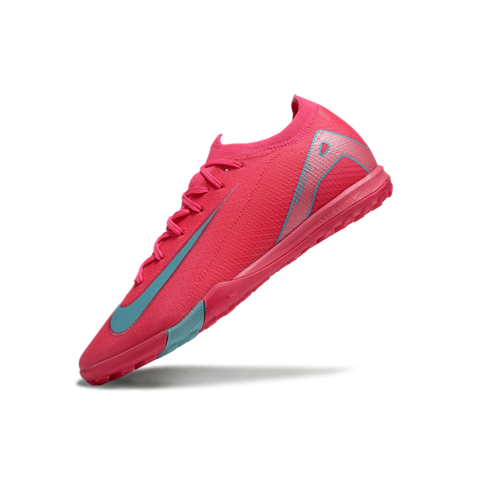 Chuteira Society Nike Air Zoom Mercurial Vapor 16 Elite TF Rosa e Azul