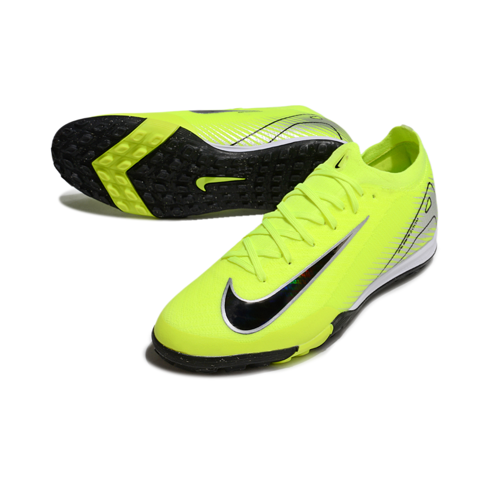 Chuteira Society Nike Air Zoom Mercurial Vapor 16 Elite TF Verde e Preta 
