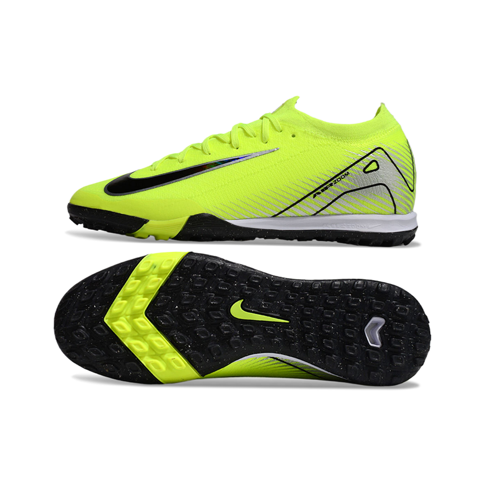 Chuteira Society Nike Air Zoom Mercurial Vapor 16 Elite TF Verde e Preta 
