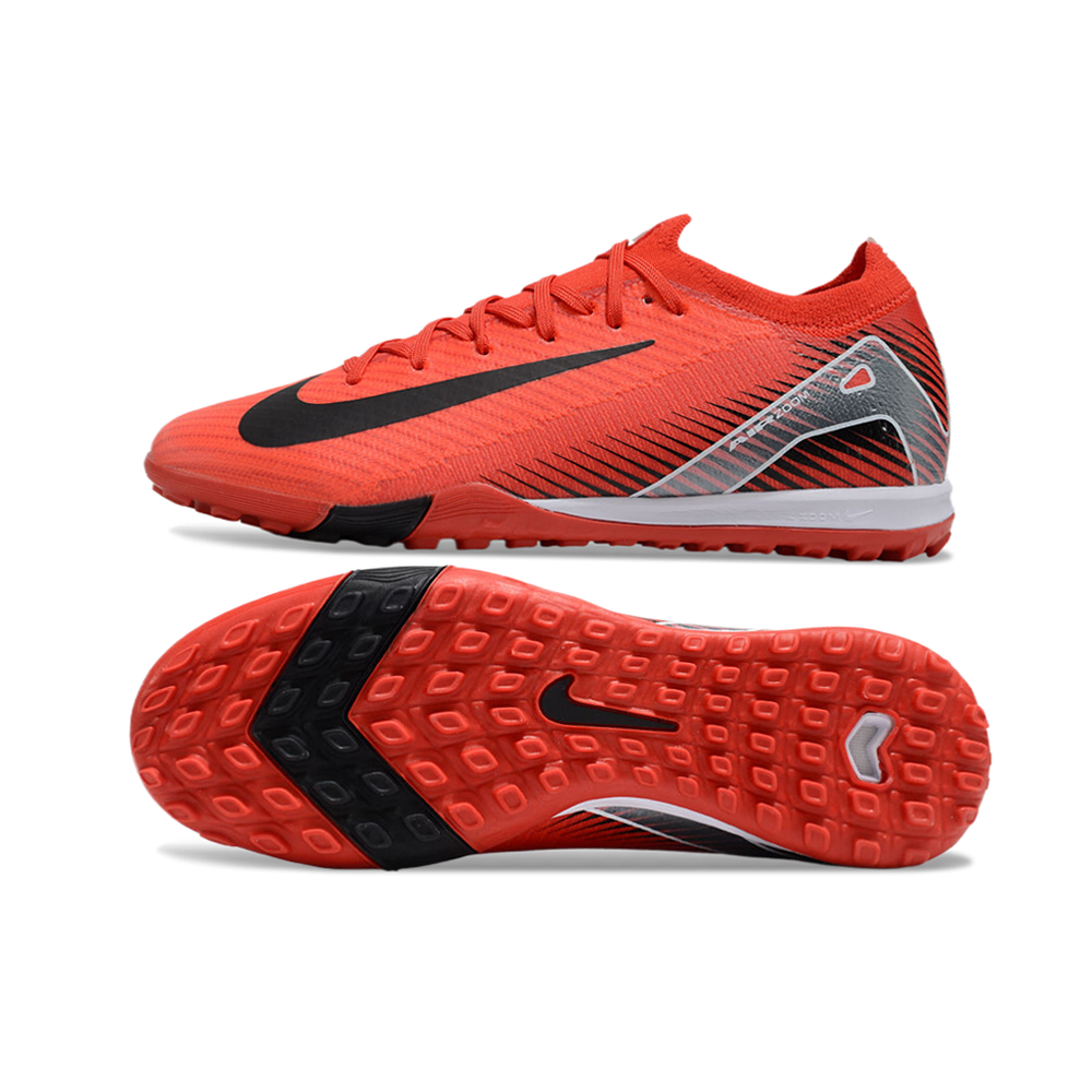 Chuteira Society Nike Air Zoom Mercurial Vapor 16 Elite TF Vermelha e Preta