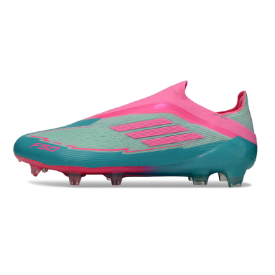 Chuteira Campo Adidas F50+ FG Verde e Rosa 