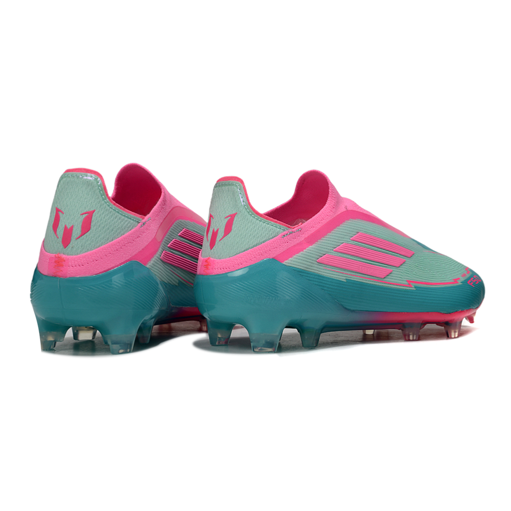 Chuteira Campo Adidas F50+ FG Verde e Rosa 