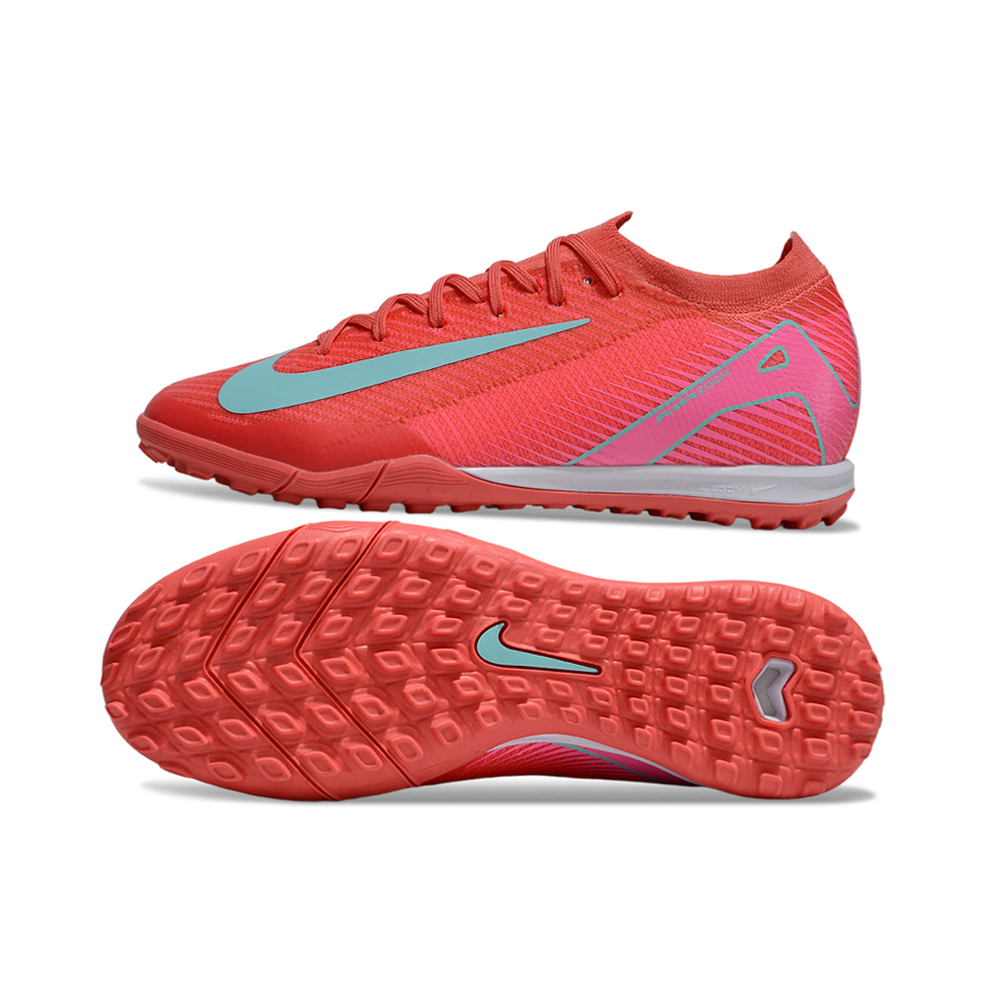 Chuteira Society Nike Air Zoom Mercurial Vapor 16 Elite TF Vermelha e Verde