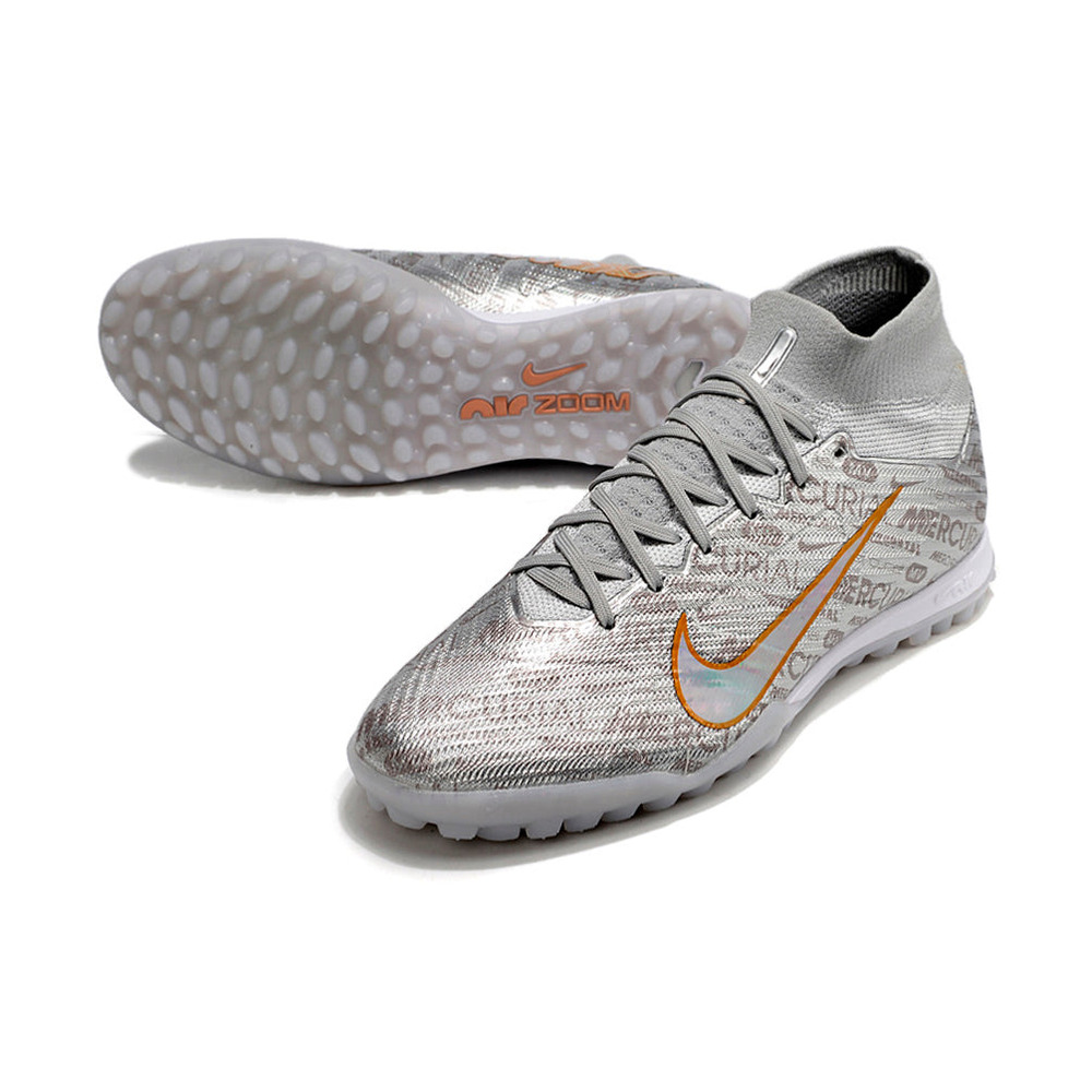 Chuteira Society Nike Mercurial Superfly 9 Elite TF Prata 