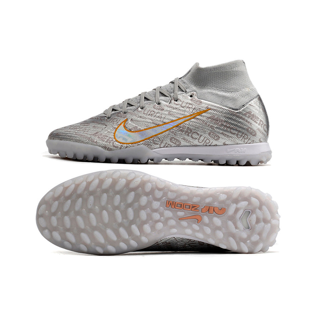Chuteira Society Nike Mercurial Superfly 9 Elite TF Prata 