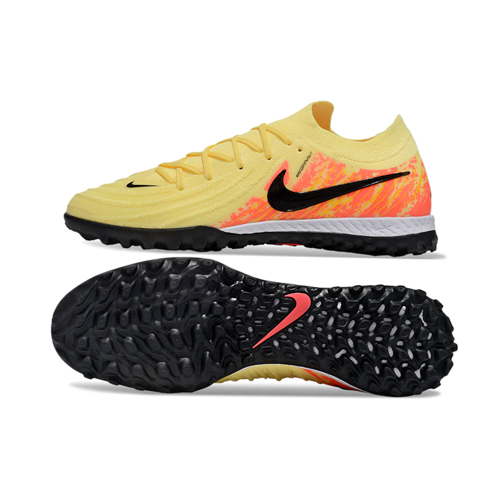 Chuteira Society Nike Phantom GX 2 Elite TF Amarela e Laranja