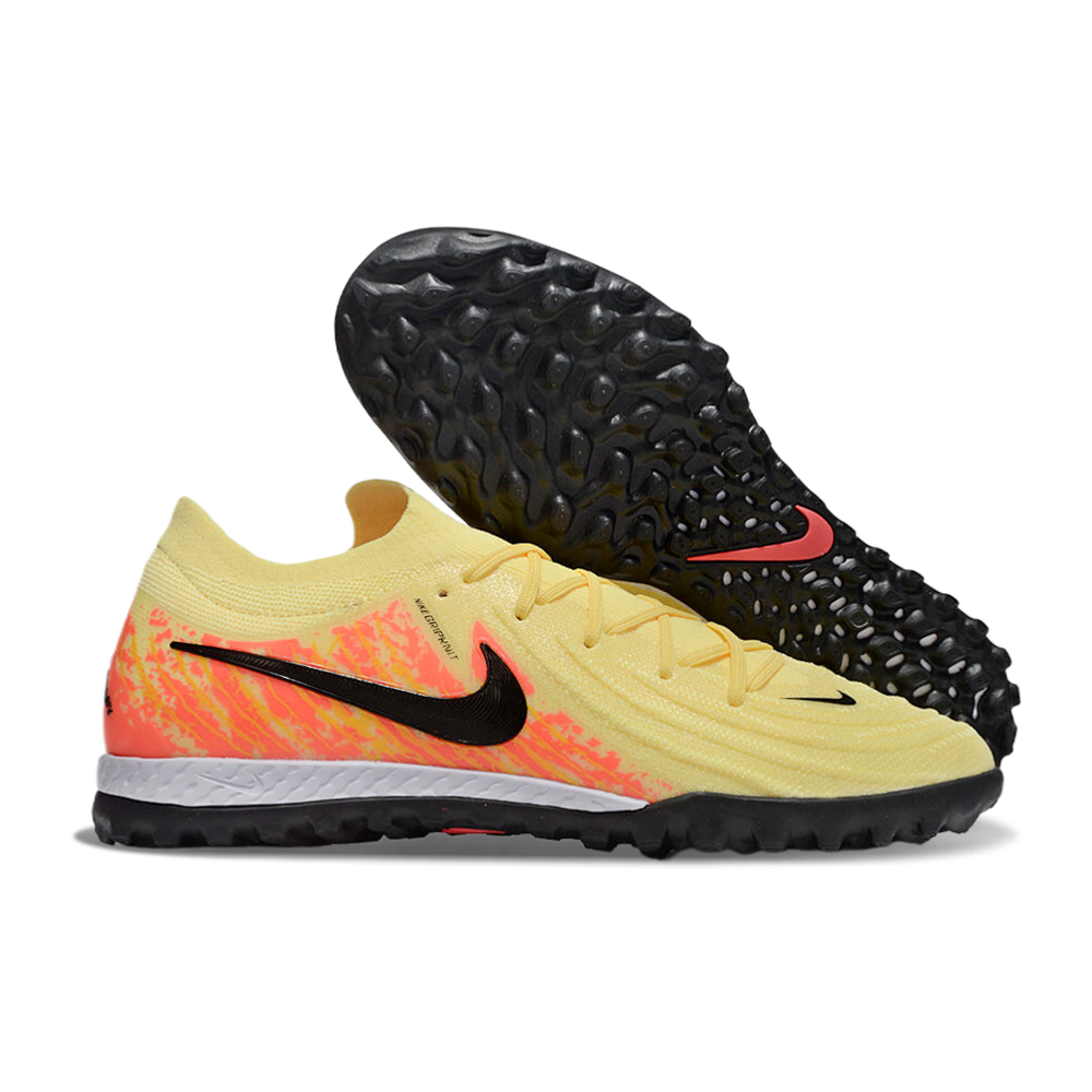 Chuteira Society Nike Phantom GX 2 Elite TF Amarela e Laranja