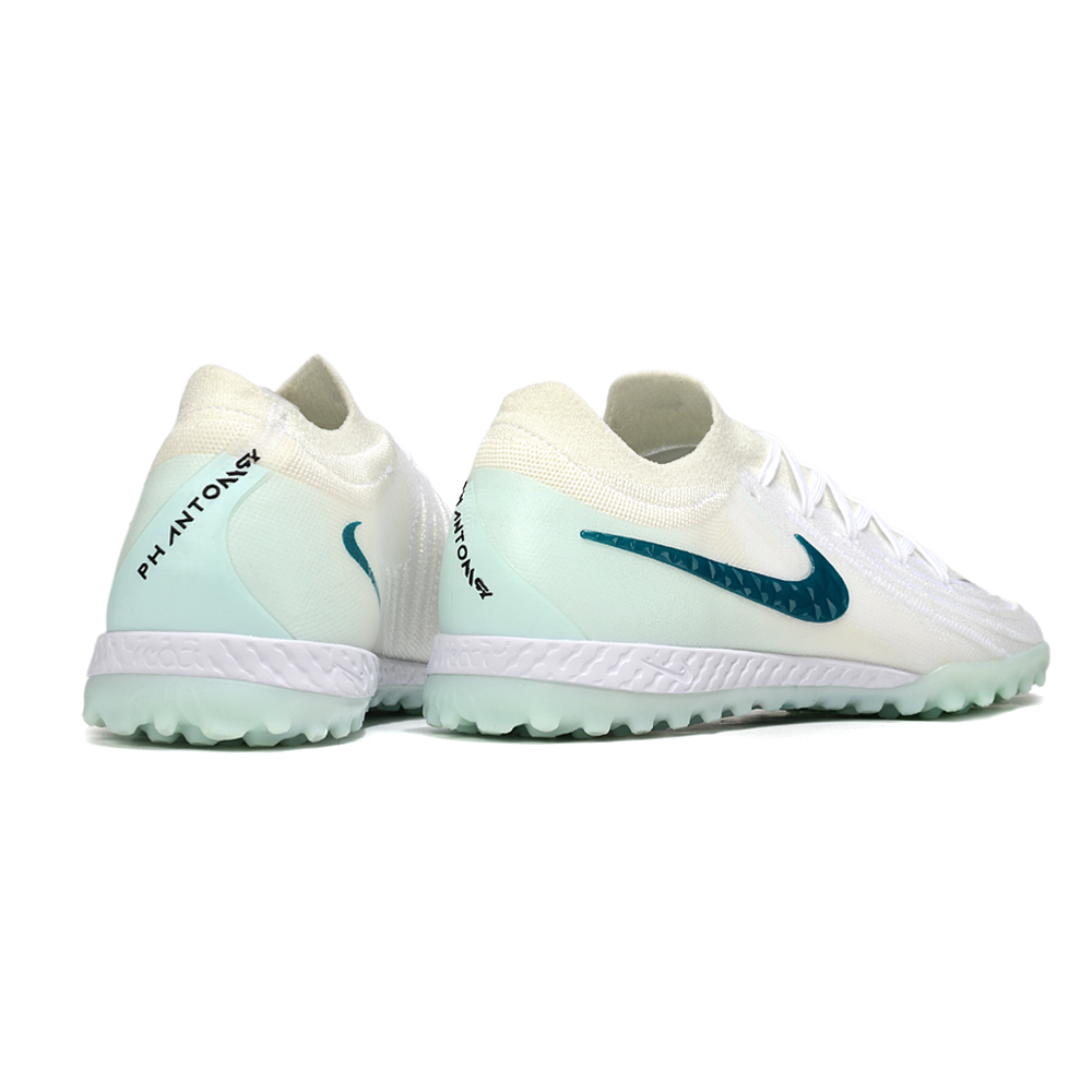 Chuteira Society Nike Phantom GX 2 Elite TF Branca e Verde 