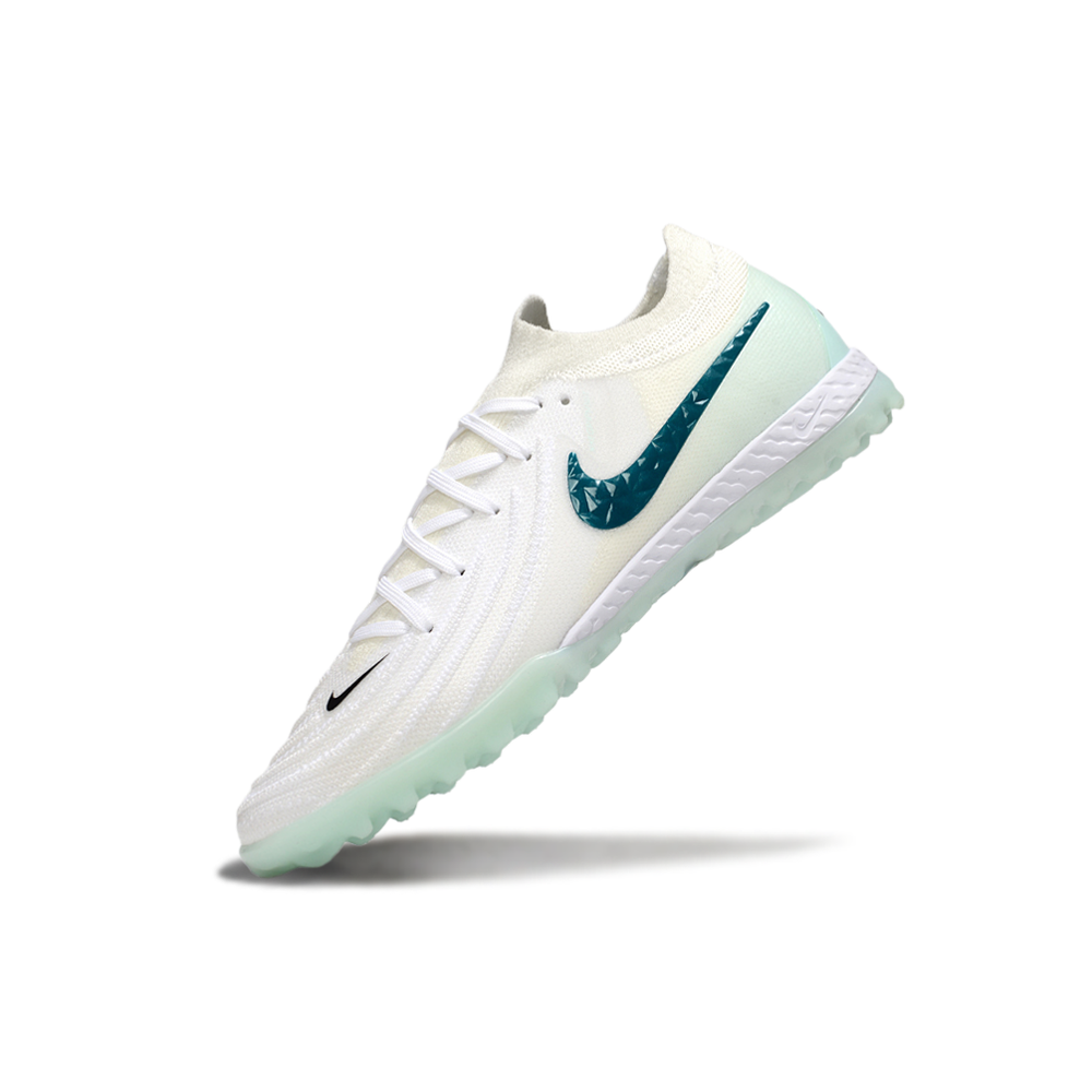 Chuteira Society Nike Phantom GX 2 Elite TF Branca e Verde 
